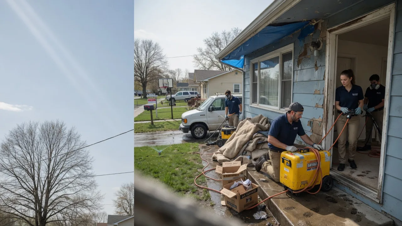 Basement Flood Cleanup in Staunton, IL near me